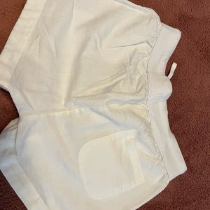 White linen mix shorts size Small - like new